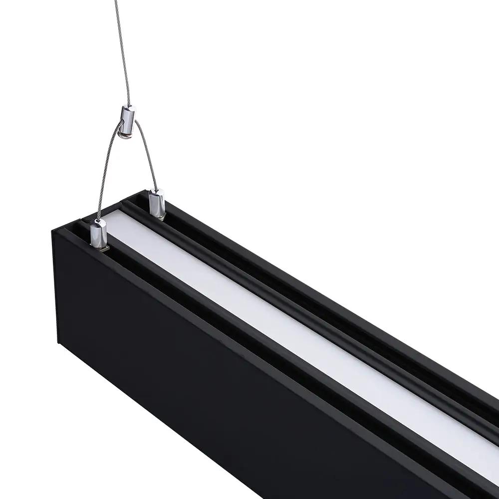 4 Foot Linear Pendant Light, 50 Watt, 6500 Lumens, 3K / 4K / 5K, 80+ CRI, 120-277V