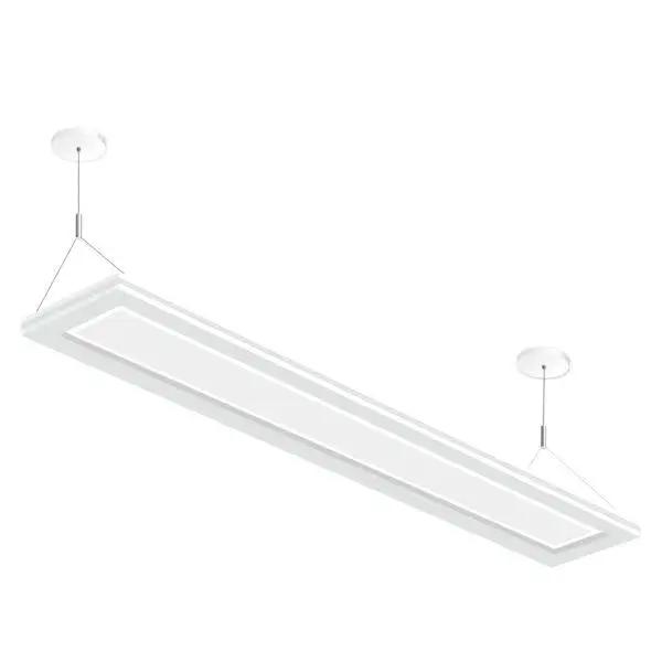 4 Foot Suspended Linear Light Fixture, 40 Watt, 4254 Lumens, 3500K, 80+ CRI, 0-10V Dimmable, 120-277V