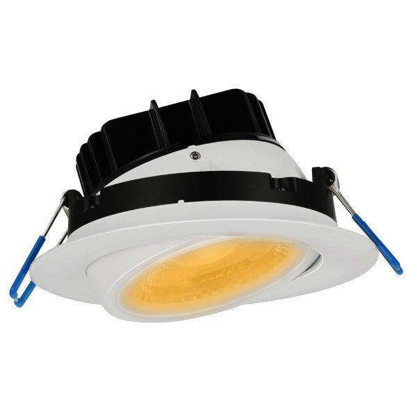 4 Inch LED Gimbal Recessed Lighting, 11.4 Watt, 1050 Lumens, 90+ CRI, Dimmable, 38 Degree Beam Angle, IP54 Rating, Title 24 Complaint, Energy Star Rated, 120V