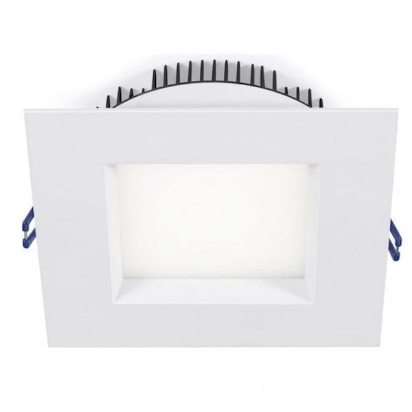 4 Inch Modern Square Recessed Lighting Fixture, 14.5 Watt, 950 Lumens, 90+ CRI, Dimmable, 90 Degree Beam Angle, IP54 Rating, Title 24 Compliant, Energy Star Rated, 120V