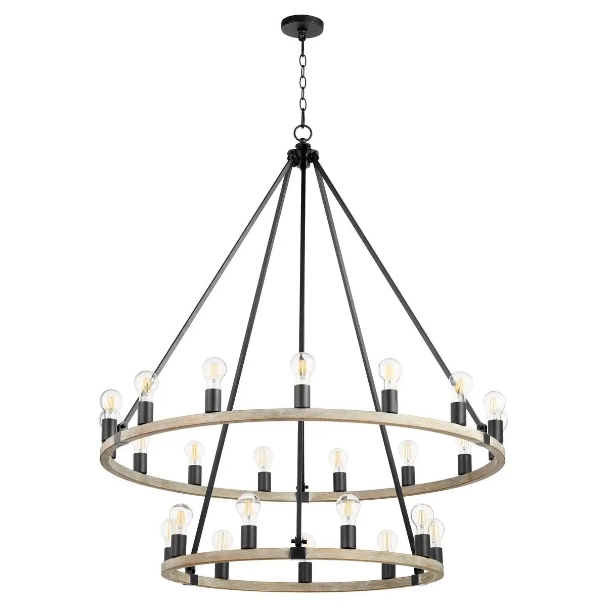 Double Wagon Wheel Chandelier