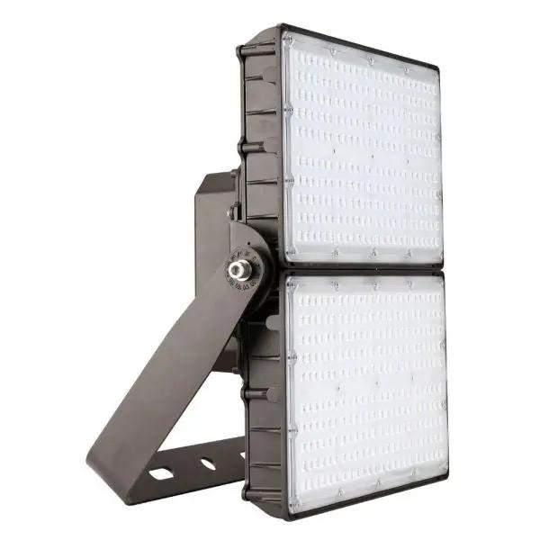 Flood Light Outdoor Fixture, 250 Watt, 34500 Lumens, 70+ CRI, IP65 Rated, Tempered Glass, 120-277V