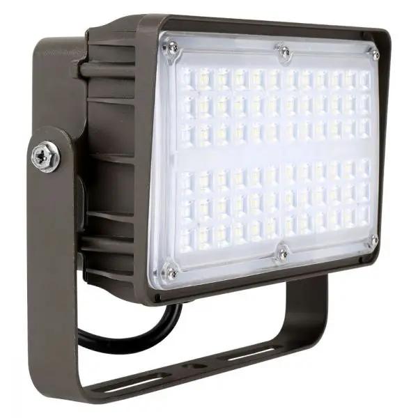 Flood Lighting Fixture, 60 Watt, 7450 Lumens, 70+ CRI, IP65 Rated, Tempered Glass, 120-277V