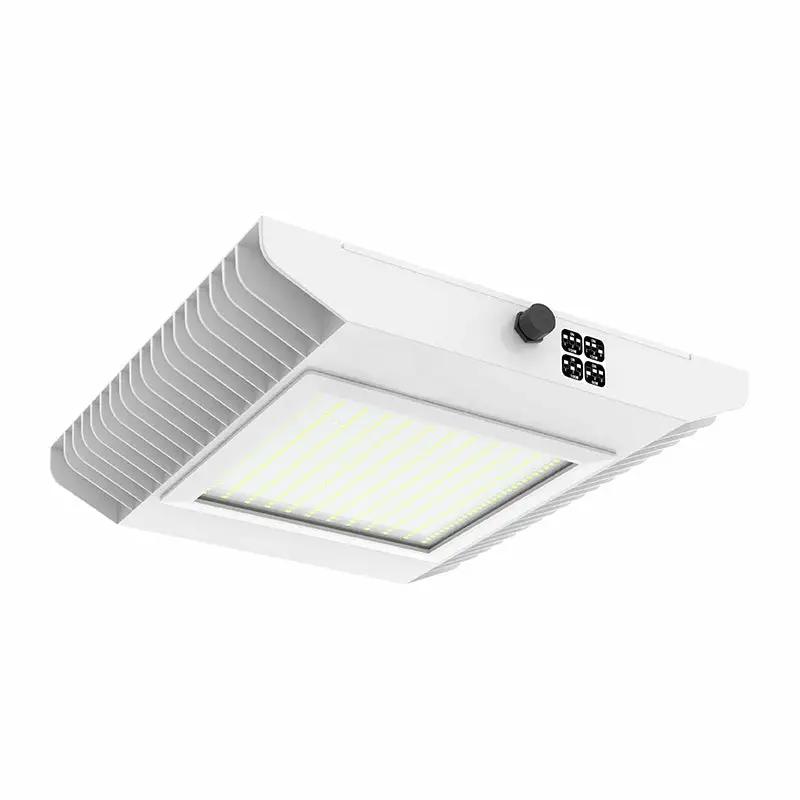 Gas Station Canopy Light, 80W / 100W / 120W / 150W, 11200 thru 21000 Lumens, 5000K, 70+ CRI, 0-10V Dimmable, IP65 Rated, Polycarbonate Optical Lens, 120-277V