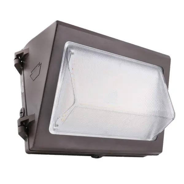 Traditional Wall Pack, 55 Watt, 7690 Lumens, 3K / 4K / 5K, 80+ CRI, 0-10V Dimmable, Built-In Photocell, IP65 Rated, Borosilicate Glass Lens, 120-277V