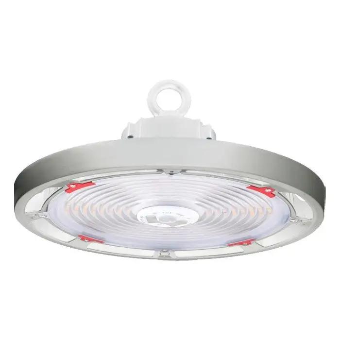 Warehouse High Bay Lighting Fixture, 100W / 150W / 200W, 16500 thru 33000 Lumens, 4K / 5K, 80+ CRI, 0-10V Dimmable, IP65 Rated, Polycarbonate Ribbed Lens, 120-277V